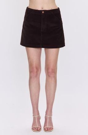 Pistola Denim Uma Corduroy Miniskirt in Mocha at Nordstrom Rack, Size 28