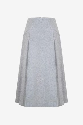 Ermanno Scervino Midirock aus Wollmix mit plissierten Seiten