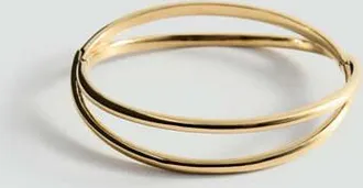 Mango Bracciale rigido doppio oro - Donna - Taglia unica - MANGO