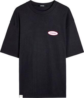 Jacquemus Le T-shirt Logo-embroidered Cotton T-shirt - Navy - XL