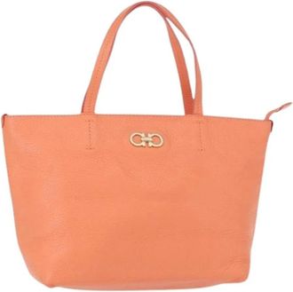 Ferragamo Pre-owned Gancini Handbag - Dames - Vintage Shopper - Roze - ONE Size - Leer - Vintage