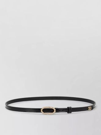 Valentino Garavani leather mini vlogo signature belt