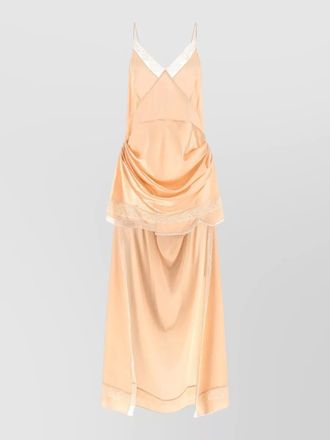 Magda Butrym draped satin dress forty two lace