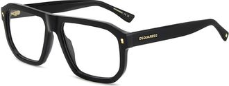 Dsquared2 Mode Bril Zwarte Frame - Heren - Brillen - Zwart - 57 MM - Accessoires