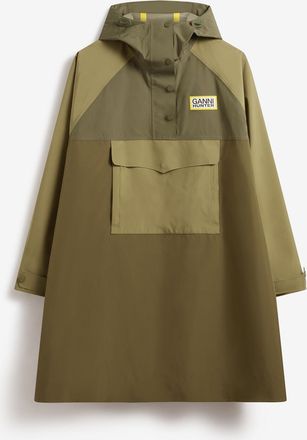 Ganni x Hunter Poncho in 10K Waterproof Shell Size L/XL - Green