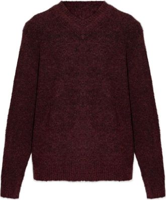 Samsøe & Samsøe Safloyd gebreide trui met V-hals - Rood