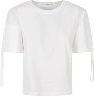 Givenchy Tops, Dames, Wit, M, Katoen, Katoenen Lint T-shirt