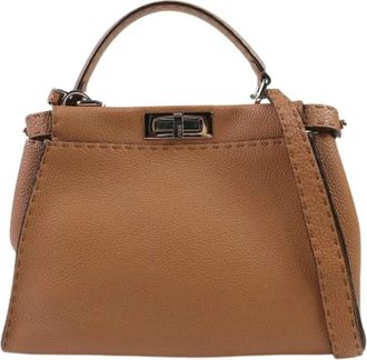 Fendi Pre-owned Handbags, female, Brown, Size: ONE SIZE Pre-owned Peekaboo Handbag