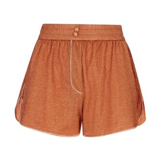 Oséree Short Shorts, female, Orange, S, Orange Trousers with Metal Detail