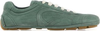 Prada Mint Green Suede Montecarlo Sneakers