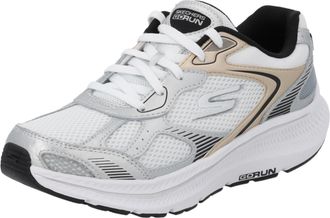 Skechers Womens Go Run Consistent 2.0 Volt Sneaker, White Leather/Silver Trim, 6 UK