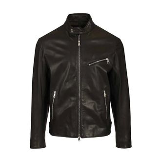 Tagliatore Lambskin Biker Jacket - male - Tagliatore - Leather Jackets - Black - XL - Jackets