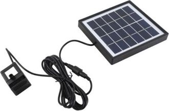 OEM Bomba De Agua Solar - 6 V 1,5 W - Caudal 160 L/h - Altura M&aacute;xima 50 Cm - Para Fuente Estanque Jard&iacute;n - Kit Completo