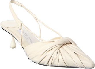 Jimmy Choo London Isa/Twist 50 Leather Slingback Pump