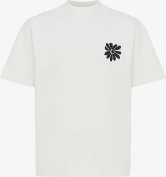 Genti Floral Embroidery T-shirt | Off White