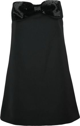 Self Portrait Black Polyester Mini Dress