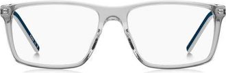 HUGO BOSS 55mm Rectangular Optical Glasses in Grey at Nordstrom