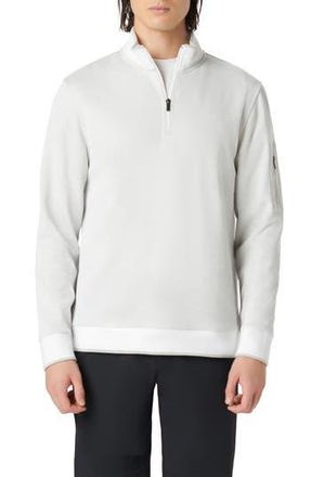 Bugatchi Quarter Zip Pullover in White at Nordstrom Rack, Size X-Large