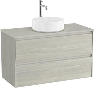 Roca Mueble Para Lavabo Sobre Encimera 1000x460 Ona 2 Cajones Roble Claro