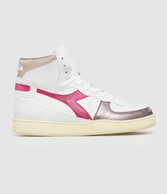 Diadora Baskets Mi Metal White Fucsia Red