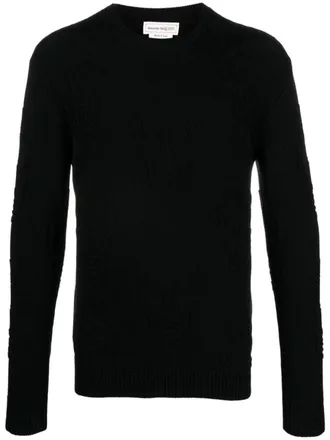 Alexander McQueen Alexander Mcqueen Mens Sweater With Jacquard Effect