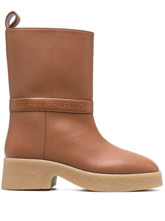 Stella McCartney Skyla mini ankle boots - women - Other fibres - 37.5 - Brown
