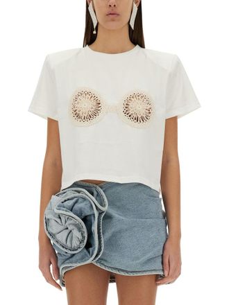 Magda Butrym T Shirt With Crochet Bra