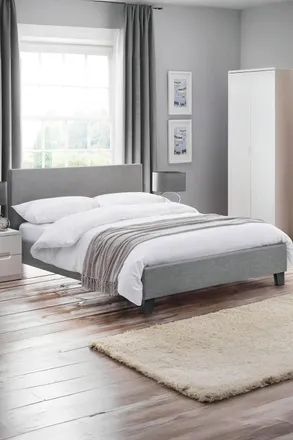 Julian Bowen Rialto Upholstered Bed in Grey | Size: King