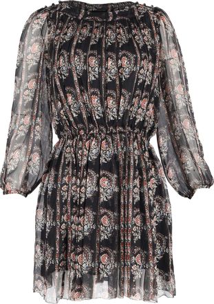 Isabel Marant Etoile Sharla MIni Dress in Multicolor Silk