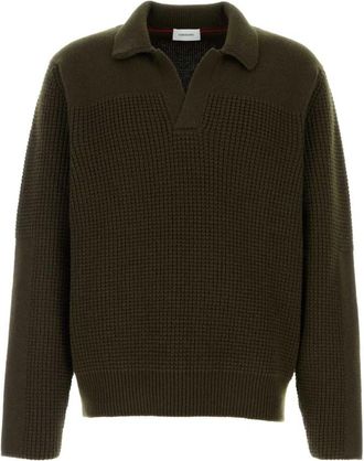 Ferragamo Wol trui - Heren - Polos - Groen - M - Wol - Tops