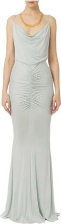 Elisabetta Franchi Maxi Jurken - Dames - Avondkleed - Groen - XL - Kleedjes