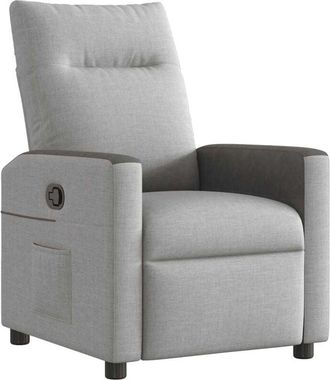 vidaXL Sillón reclinable de tela gris nube Vidaxl