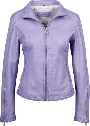 Freaky Nation Lederjacke FREAKY NATION Klara-FN, Damen, Gr. S (36), lavender, Oberstoff: 100% Leder; Futter: 100% Baumwolle, figurbetont, Jacken Lederjacke
