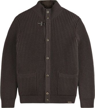 Fay Textured Knit Cardigan With Removable Gilet