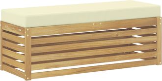 vidaXL Conjunto De Sof&aacute;s De Exterior Blanco Y Crema 115 X 43 X 45 Cm Vidaxl