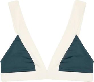 Mymarini Top Bikini-Top f&uuml;r Damen | wei&szlig;/blau