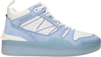 Moncler Womens Hightop Translucent Sole Shoe - Light Blue Leather - Size EU 36