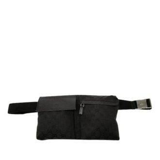 Gucci Pre-owned GG Canvas Double Pocket - Dames - Pre-owned - Zwart - Maat: ONE Size