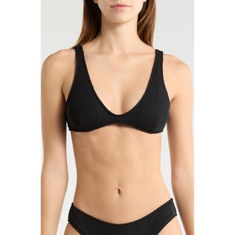 Rip Curl Vibe Surf Bralette Bikini Top in Black at Nordstrom, Size X-Small