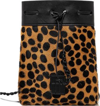 Forte_Forte animal-print drawstring bucket bag - women - Calf Hair/Calf Leather - OS - Brown