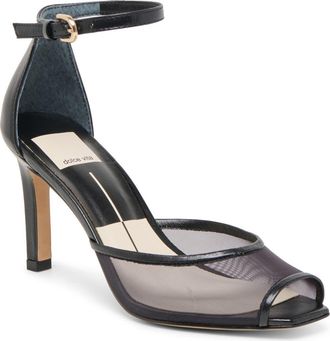 Dolce Vita Serlo Ankle Strap Sandal in Onyx Mesh at Nordstrom, Size 8.5