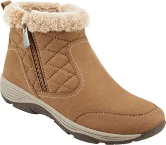 Easy Spirit Vance Water Repellent Faux Fur Trimmed Boot in Brown at Nordstrom Rack, Size 10.5