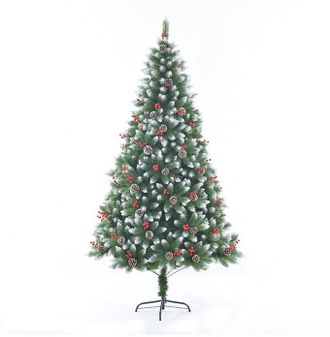 OEM &Aacute;rbol De Navidad Nevado Con Pi&ntilde;as Starrylights 210 Cm X 128 Cm - Lujoso, Denso Y Natural