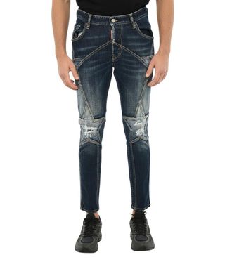 Dsquared2 Blue Skinny Mid Rise Jeans