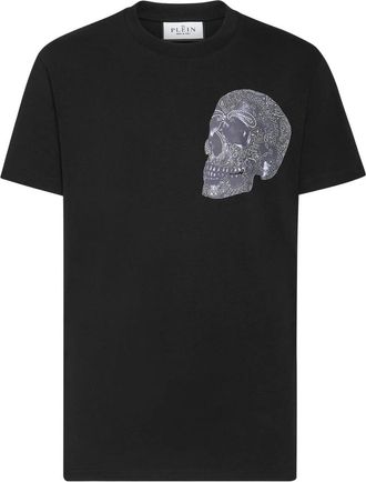 Philipp Plein Tops, Heren, Zwart, 2Xl, Katoen, T-Shirt Round Neck Paisley