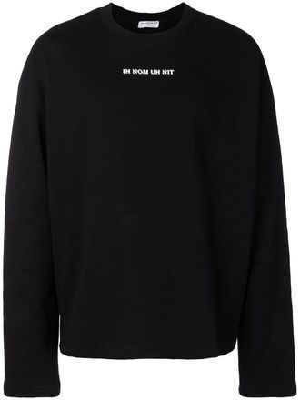 Ih Nom Uh Nit David Bowie print sweatshirt - men - Cotton - S - Black