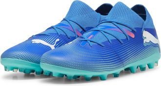 Puma Fussballschuh PUMA FUTURE 7 MATCH MG, Damen, Gr. 42,5, blau (blaumazing, puma wei&szlig;, electric peppermint), Synthetik, Schuhe Fussballschuh, f&uuml;r Kunstra