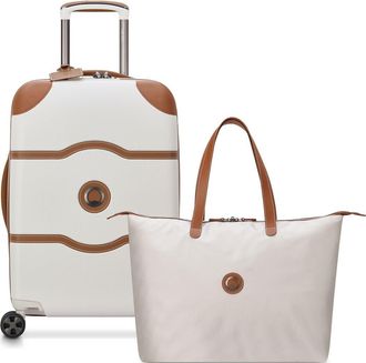 DELSEY Paris Chatelet Air 2.0 - 2 Piece Set - 21 Carry-On Spinner & Tote Bag in Angora at Nordstrom