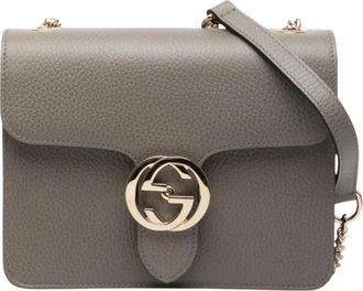 Gucci Pre-owned Cross Body Bags, female, Gray, Size: ONE SIZE Pre-owned Shoulder Bag