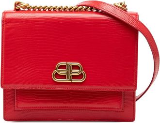 Balenciaga Pre-owned Balenciaga Embossed Patent Sharp S Chain Shoulder Bag Ladies BZL3MXEO6LK2E02A